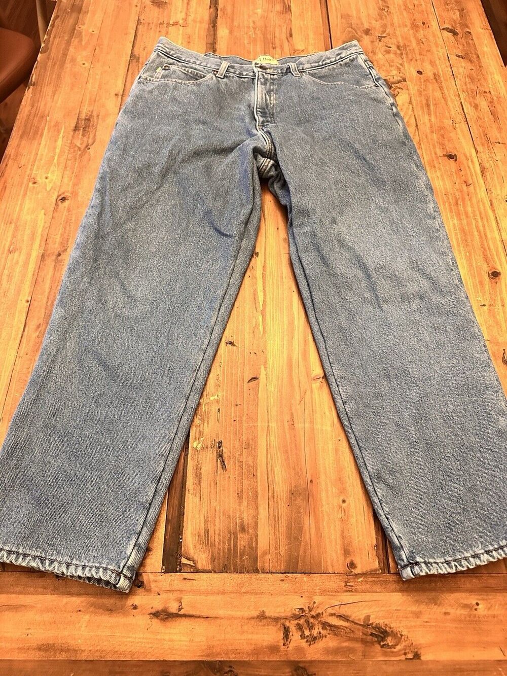LL Bean Fleece Lined Men’s Relaxed Fit Jeans Size 36 X 29 Hike Fish Outdoors